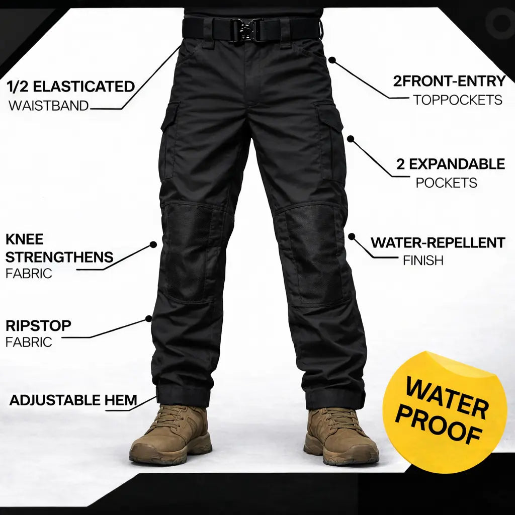 Pantalon cargo de chasse pour homme – pantalon d'extérieur ripstop déperlant