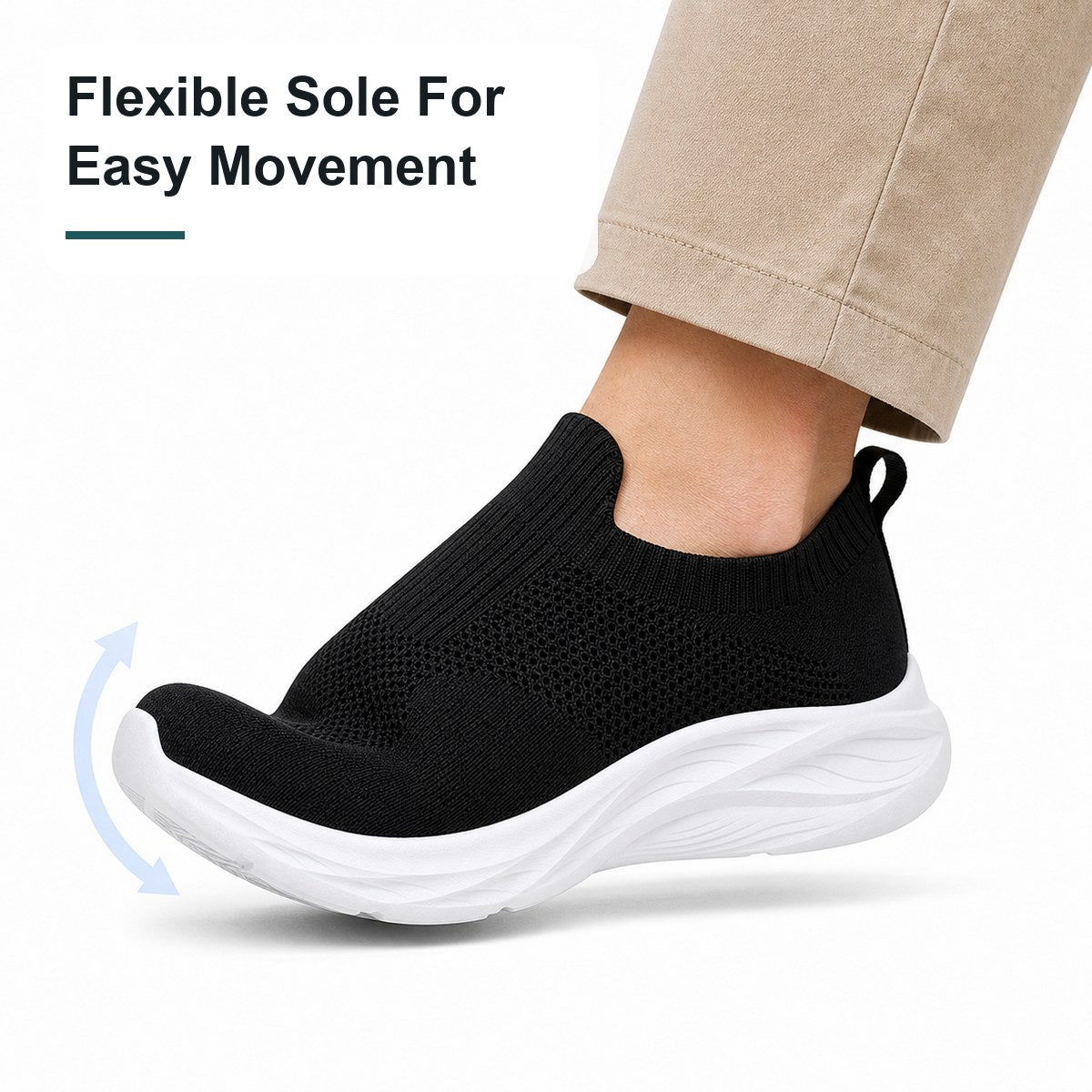 Chaussures de marche orthopédiques à enfiler pour homme, coupe large – sans lacets