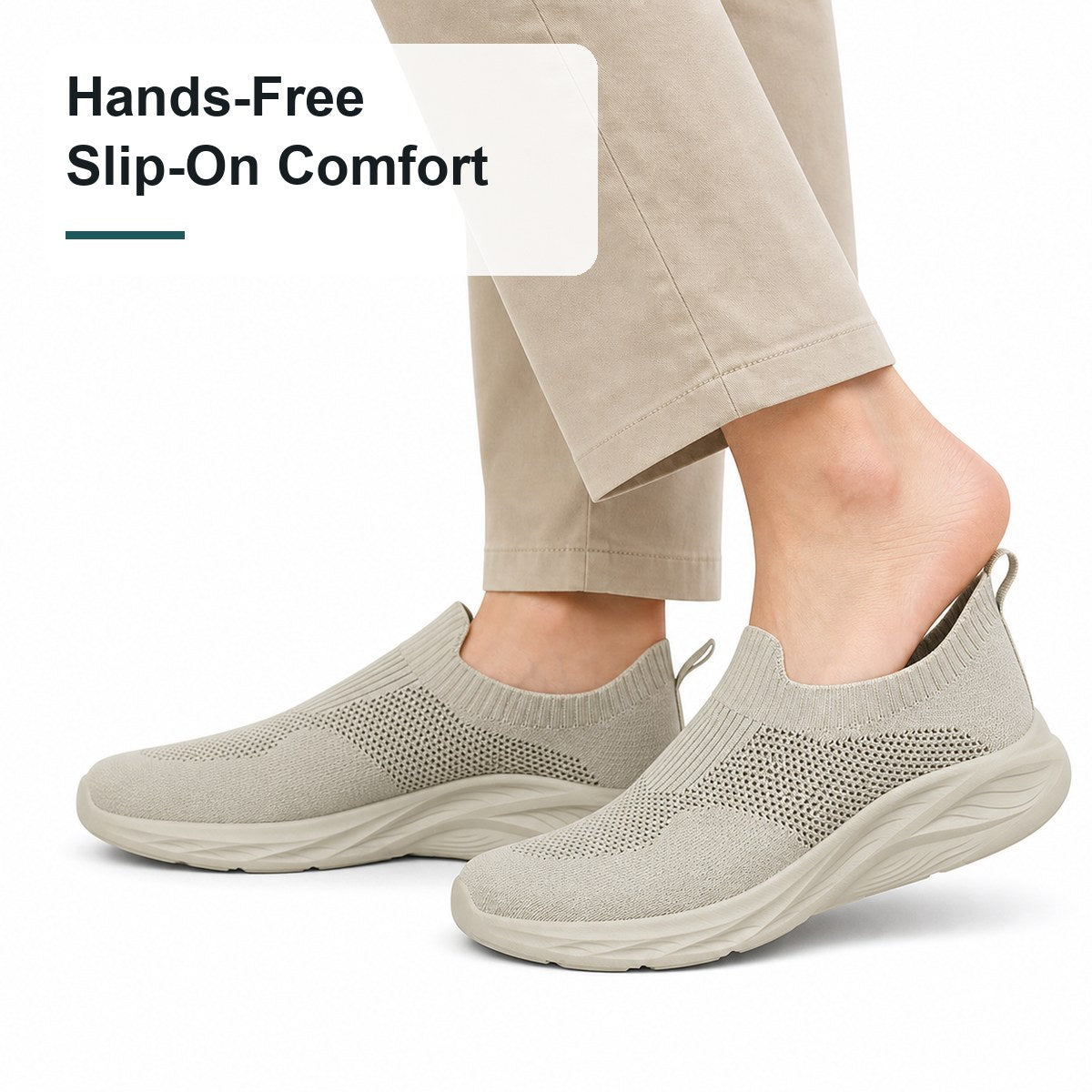 Chaussures de marche orthopédiques à enfiler pour homme, coupe large – sans lacets