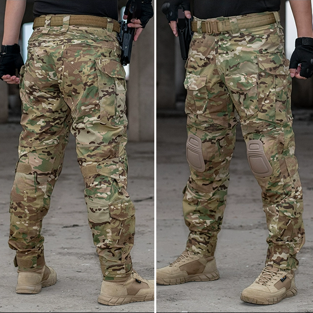 Pantalon tactique avec genouillères – pantalon ripstop de combat et d'extérieur pour homme