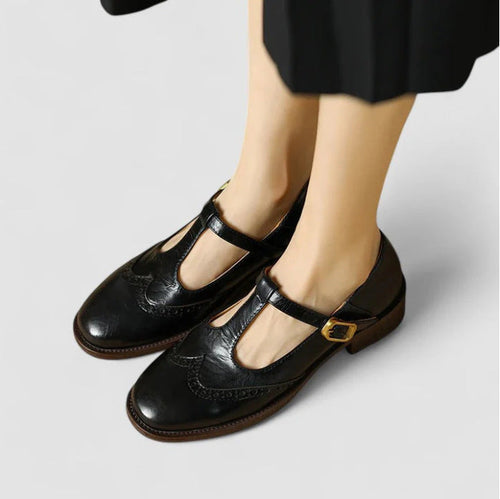 Babies Mary Jane vintage pour femme, aspect cuir souple – chaussures de marche