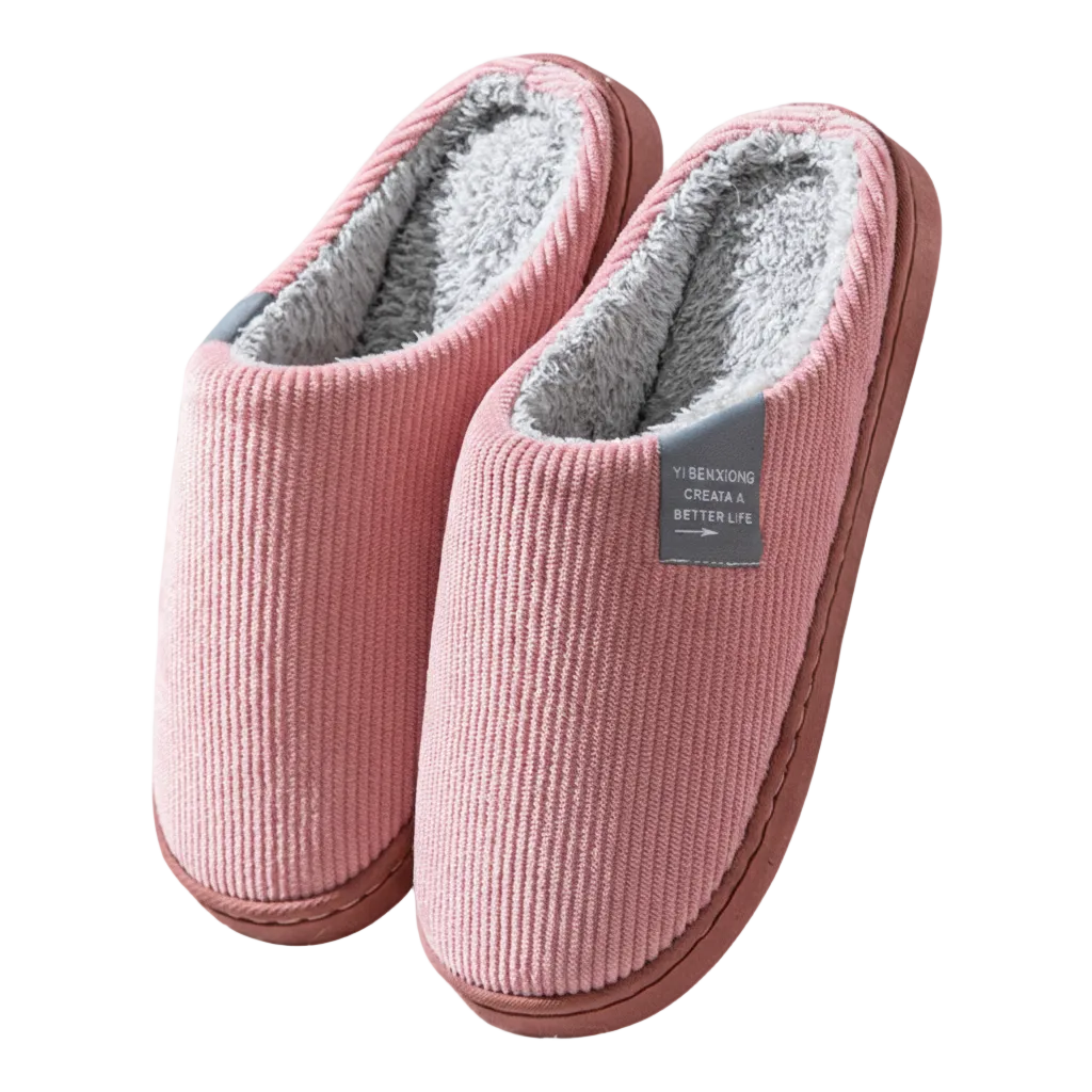 Chaussons orthopédiques en coton peluche – chauds et antidérapants