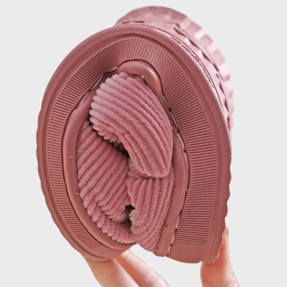 Chaussons orthopédiques en coton peluche – chauds et antidérapants