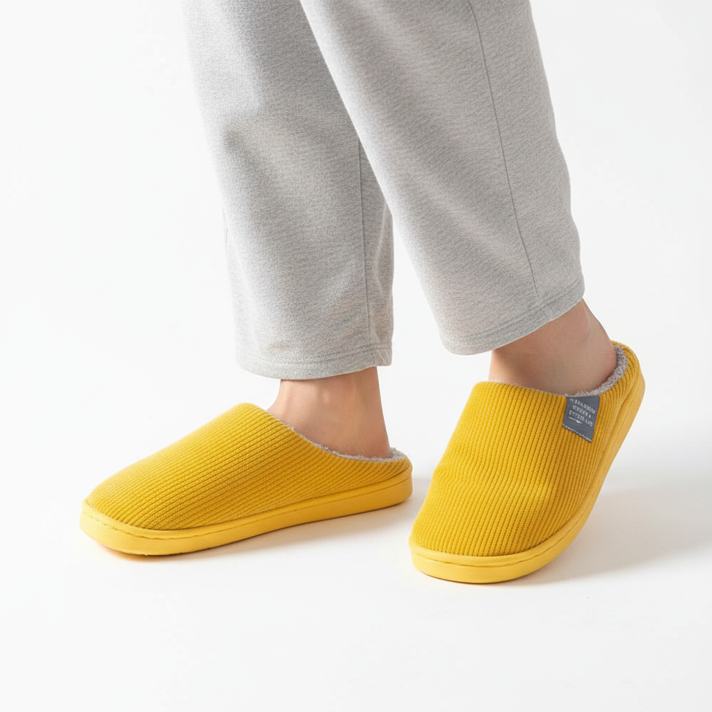 Chaussons orthopédiques en coton peluche – chauds et antidérapants