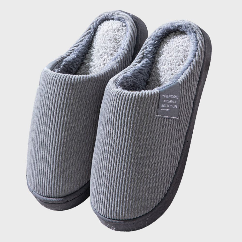 Chaussons orthopédiques en coton peluche – chauds et antidérapants