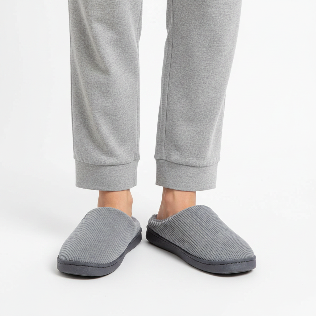 Chaussons orthopédiques en coton peluche – chauds et antidérapants