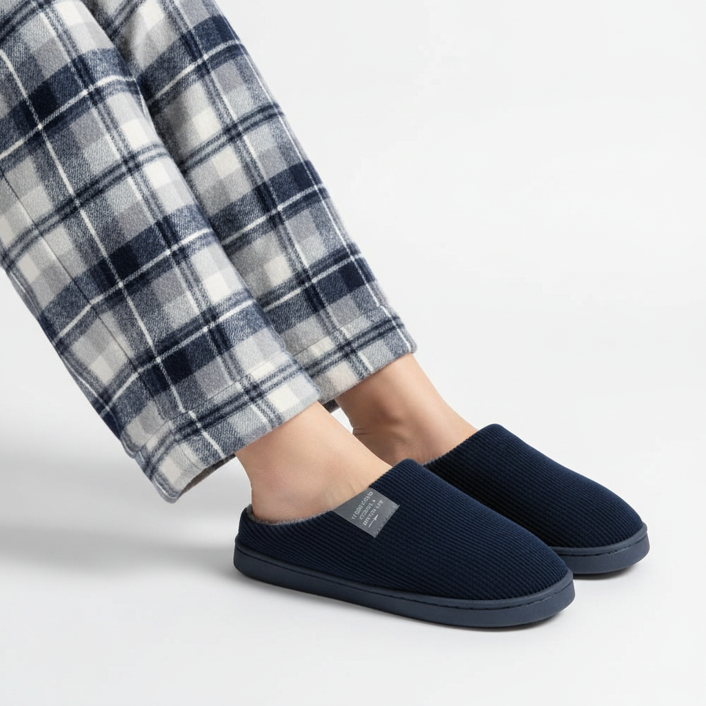 Chaussons orthopédiques en coton peluche – chauds et antidérapants