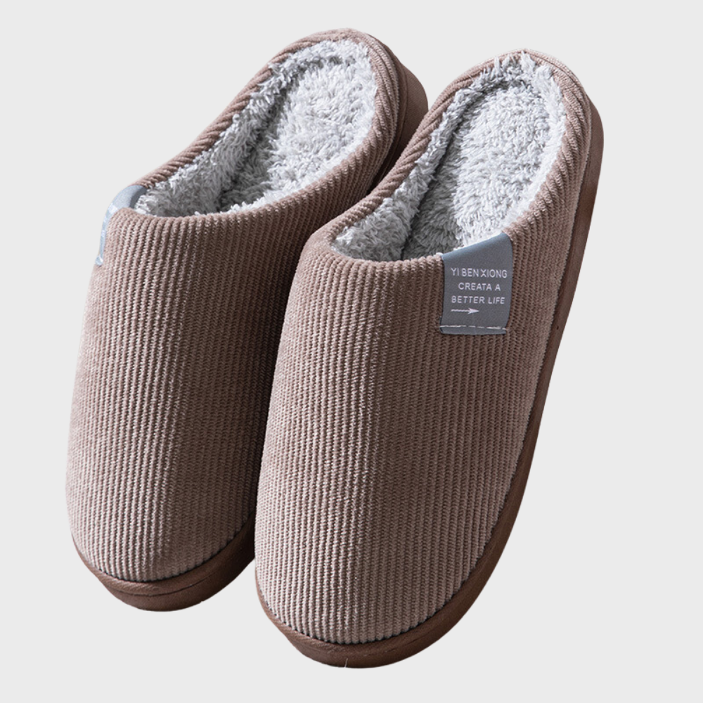 Chaussons orthopédiques en coton peluche – chauds et antidérapants