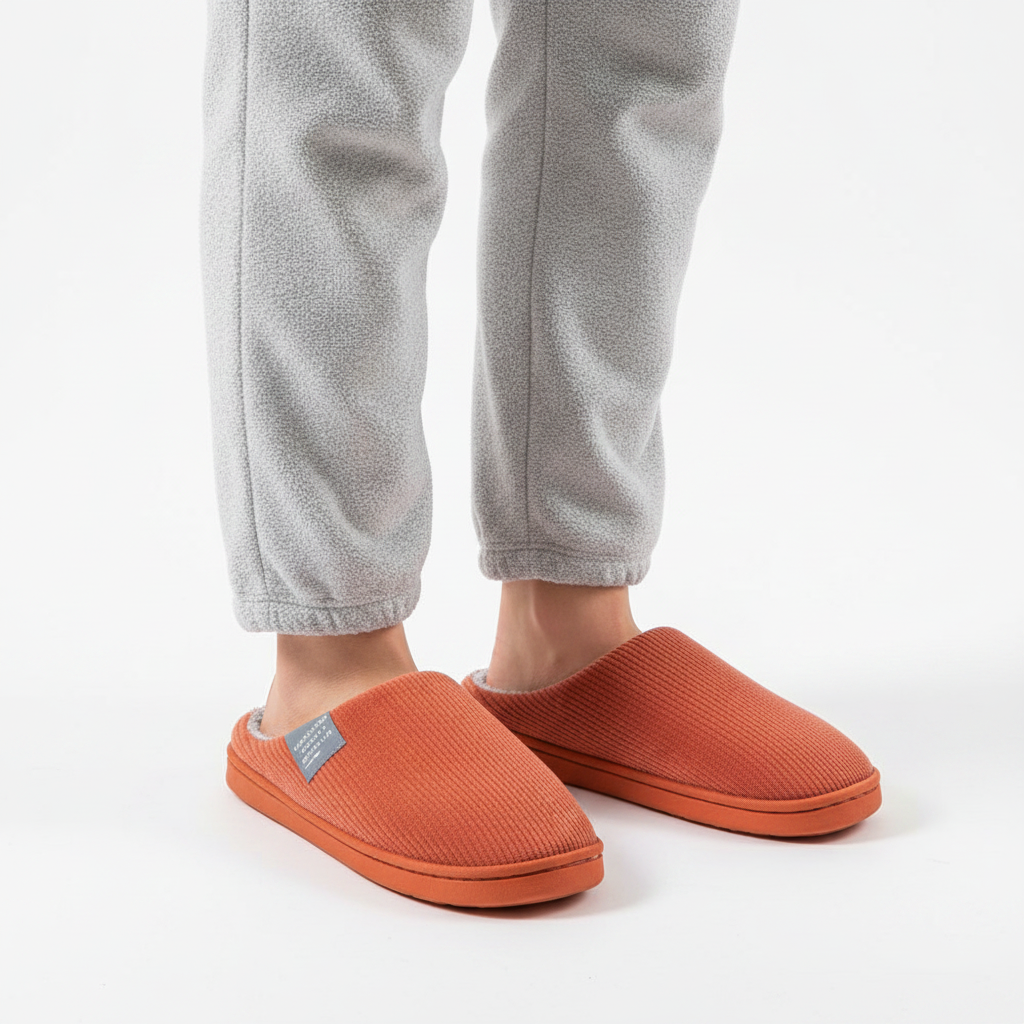 Chaussons orthopédiques en coton peluche – chauds et antidérapants