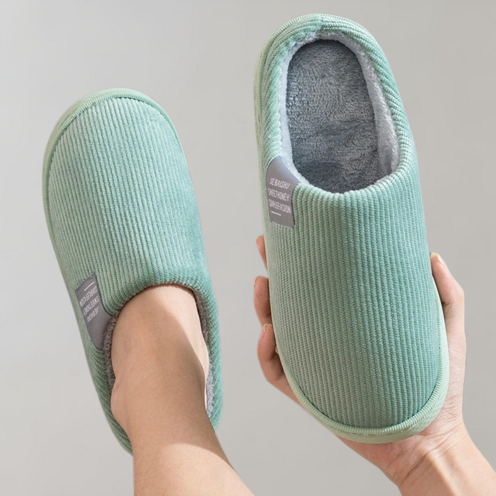 Chaussons orthopédiques en coton peluche – chauds et antidérapants
