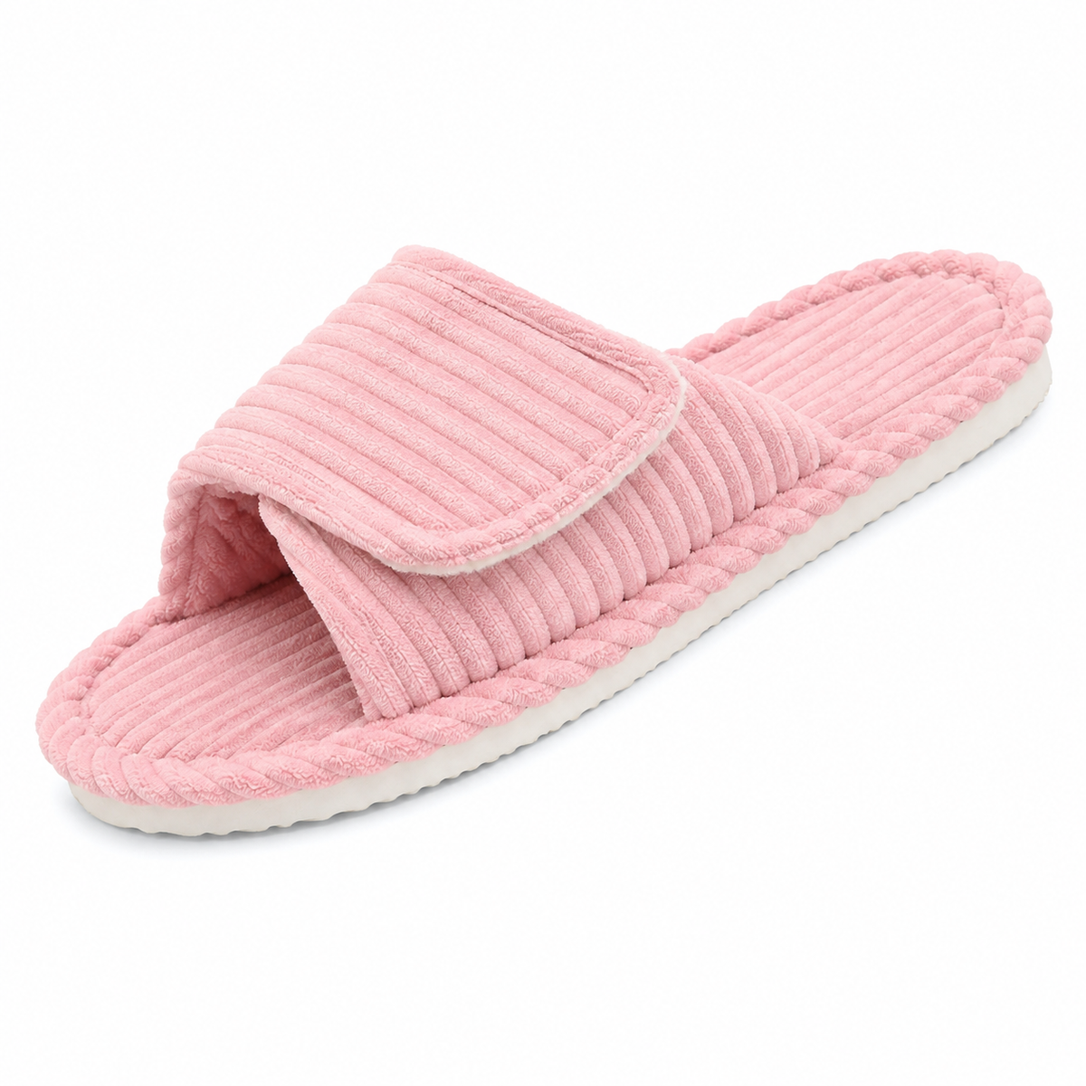 Chaussons orthopédiques en velours côtelé – doublure peluche chaude, usage intérieur