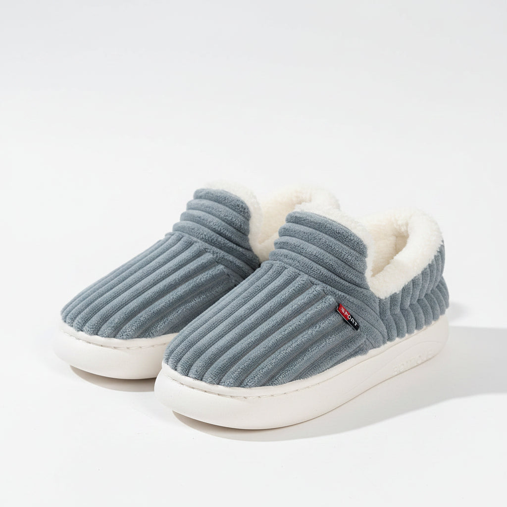 Chaussons orthopédiques d'hiver en peluche chaude