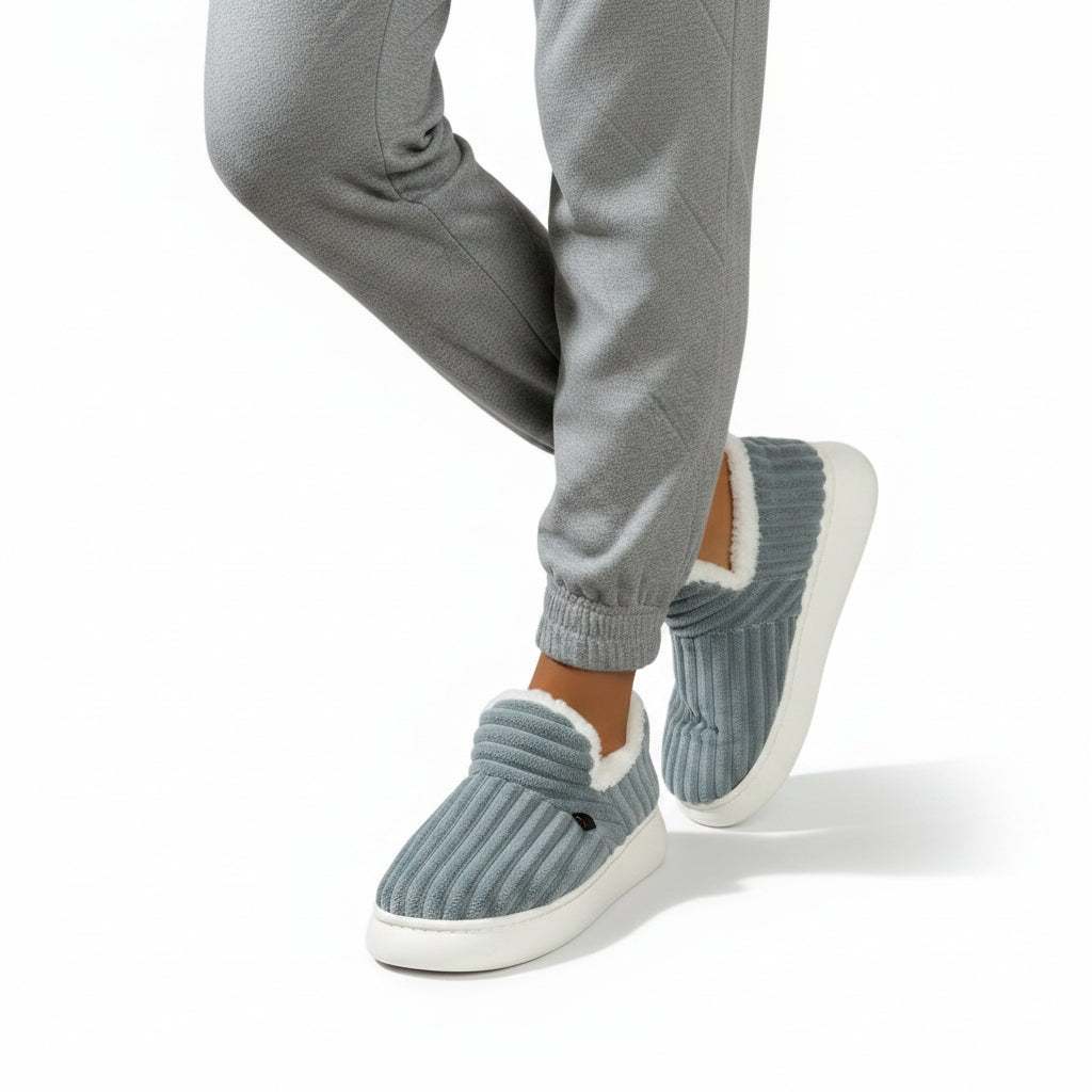 Chaussons orthopédiques d'hiver en peluche chaude