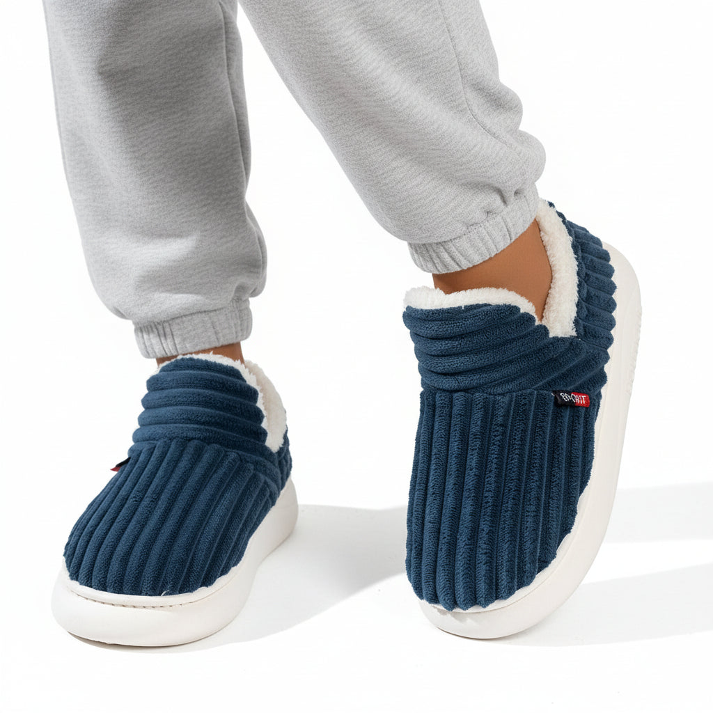 Chaussons orthopédiques d'hiver en peluche chaude