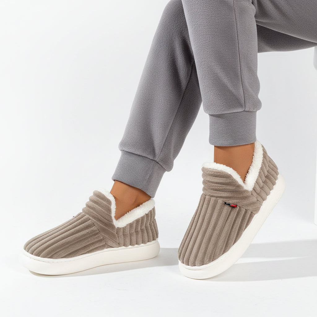 Chaussons orthopédiques d'hiver en peluche chaude