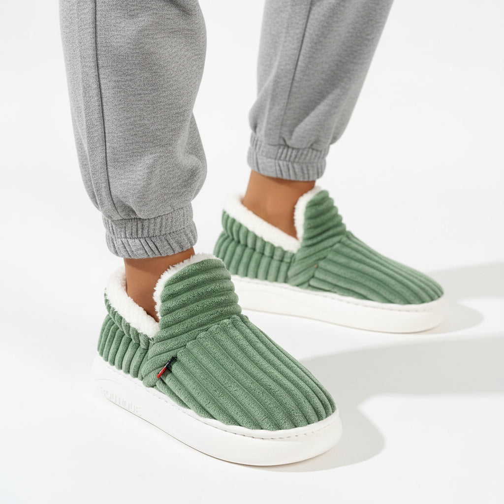 Chaussons orthopédiques d'hiver en peluche chaude