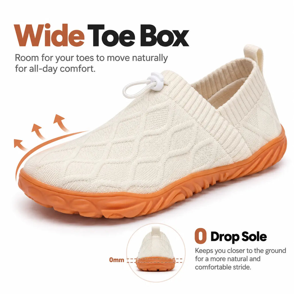 Chaussures barefoot avec bout large et semelle antidérapante – unisexe, pour longues journées de travail