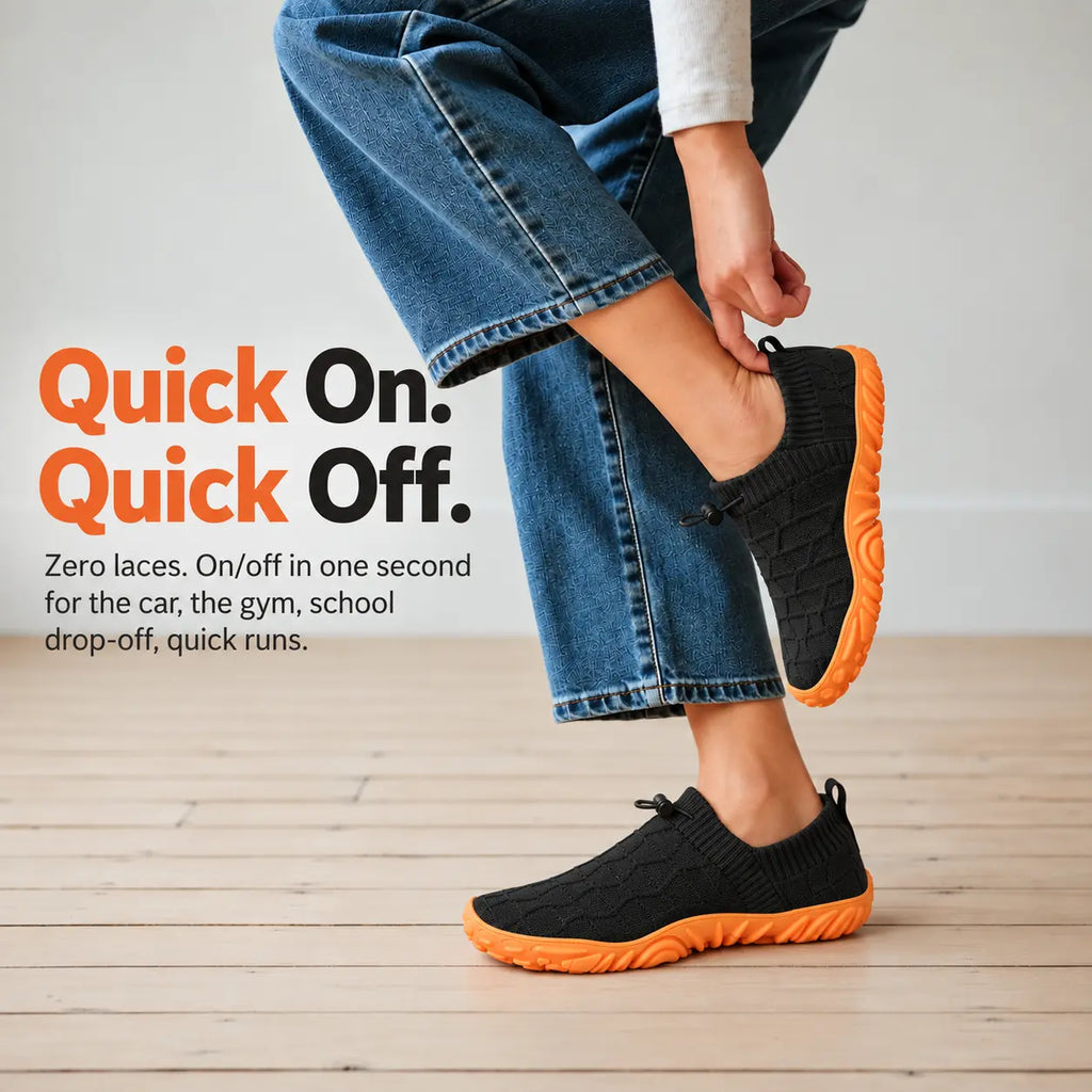 Chaussures barefoot avec bout large et semelle antidérapante – unisexe, pour longues journées de travail