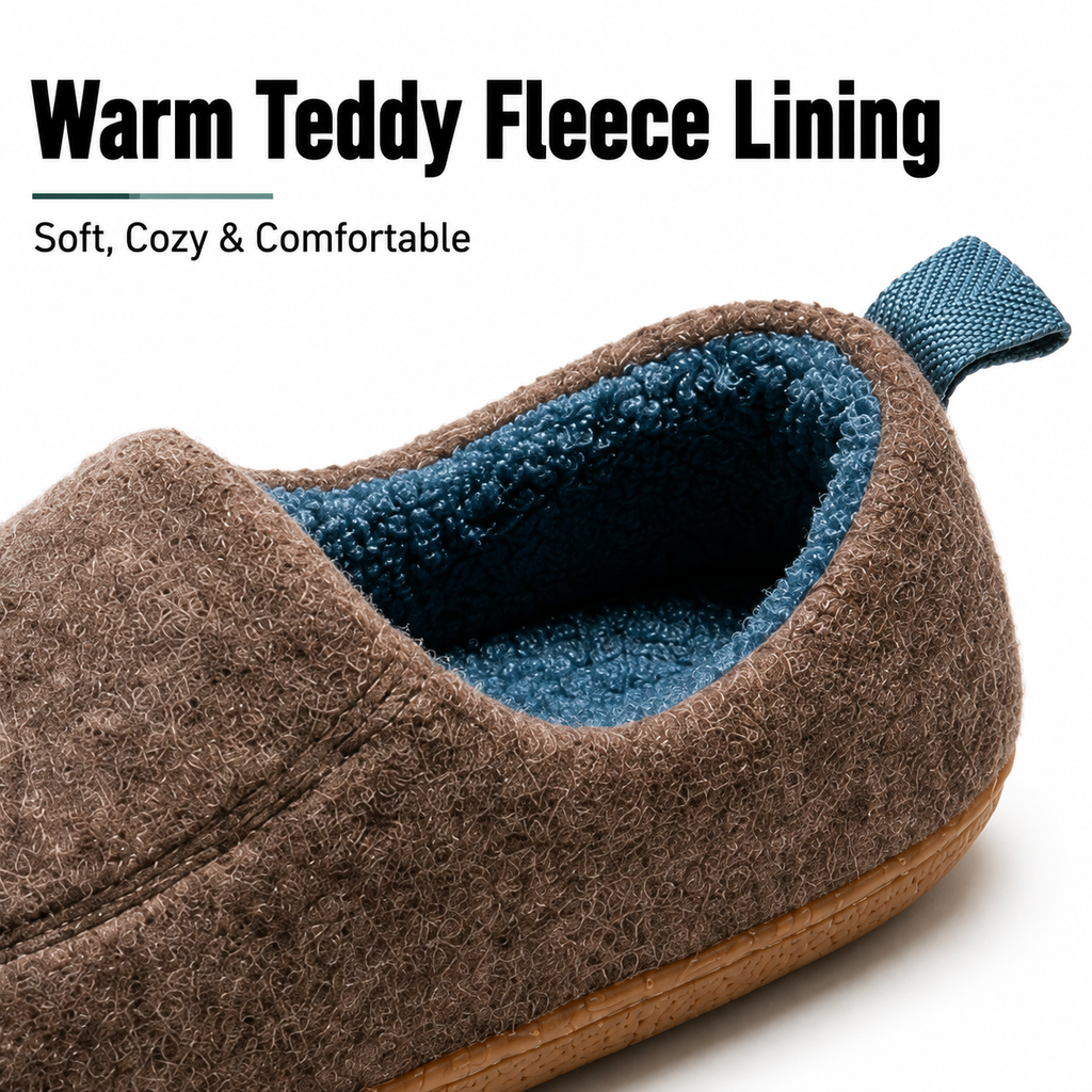 Chaussons chauds à doublure polaire – unisexe