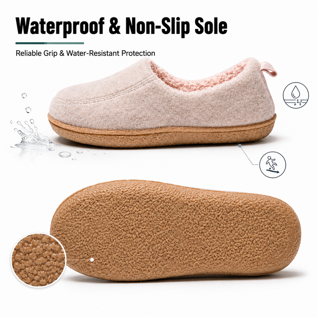 Chaussons chauds à doublure polaire – unisexe